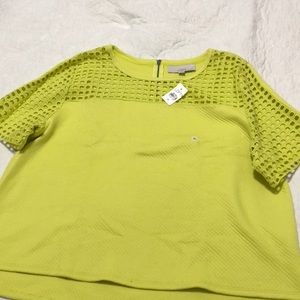 Loft summer top! Green-yellow